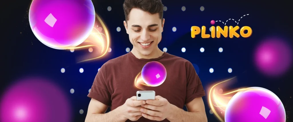 Player tries out Plinko bonuses from his phone